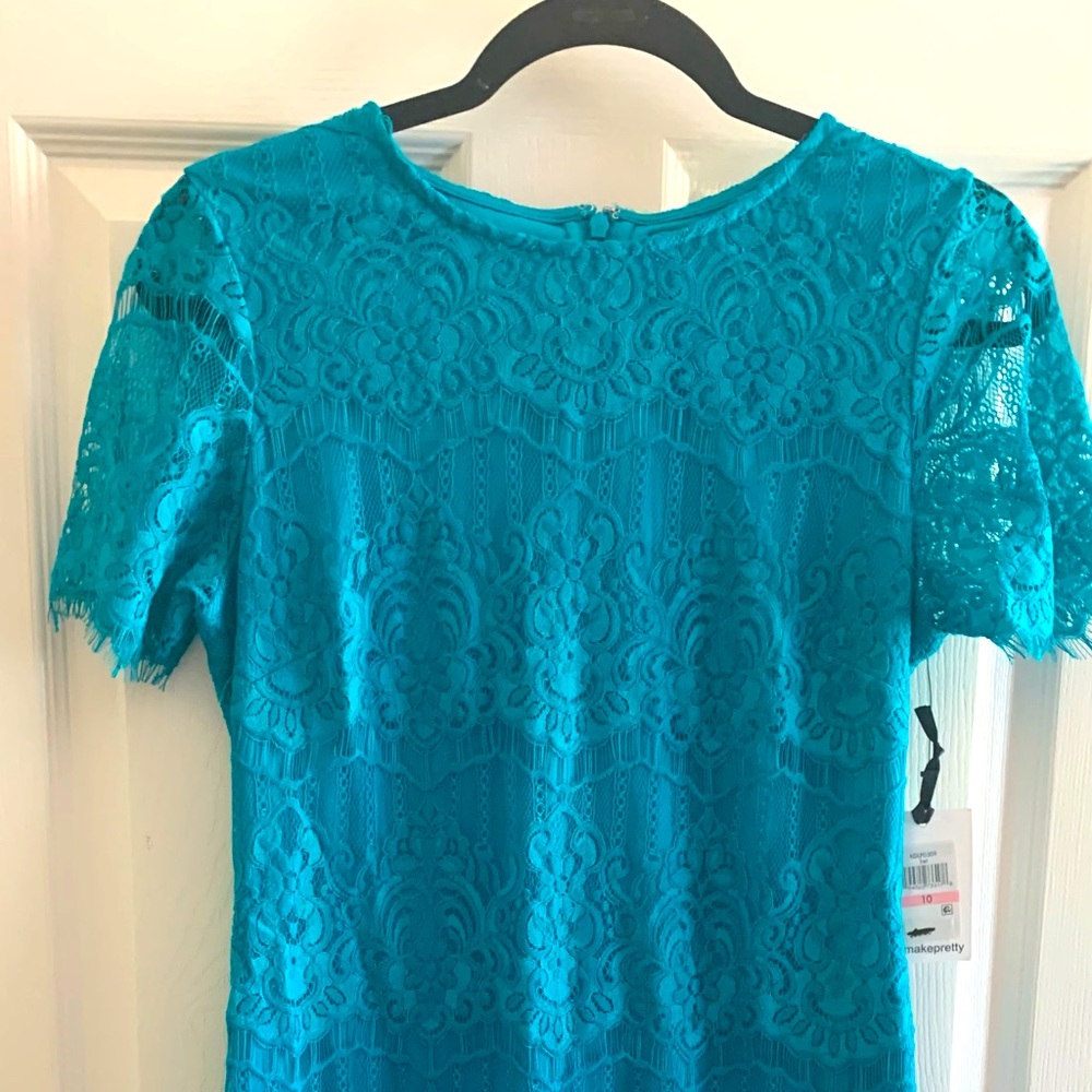 Kensie blue lace sheath dress. New and never worn.